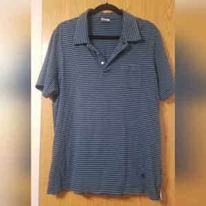 Brooks Brothers Navy/Green Striped Polo Shirt XL